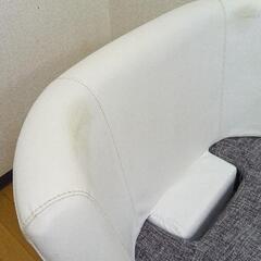 1人掛けソファ★ホワイトの画像