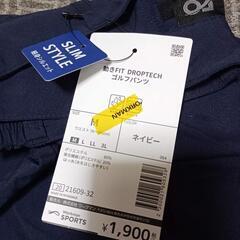 未使用　ワークマン　動きFIT  DROPTECH  ゴルフパンツ　Mサイズ　ネイビーの画像
