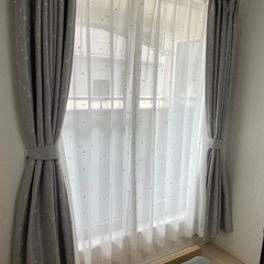 ニトリ遮光2級遮熱カーテン&レース8枚セットの画像