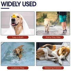 犬用バスローブ　耳付きタオル　お風呂上がりにの画像