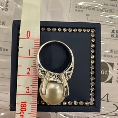 大粒真珠　パールリング14.2g プラチナPt900　　鑑別所付き　指輪　リングの画像