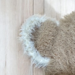 【新品】ニット帽 帽子 かわいい 耳付き キャメル 秋 冬の画像