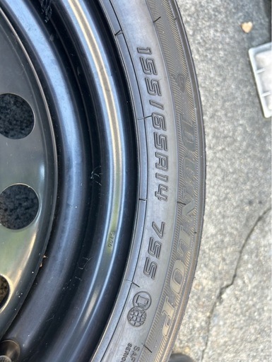 【新車外し/美品】155/65r14タイヤ・ホイール セット