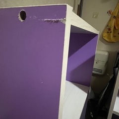 紫　白　カラーボックス　の画像