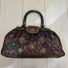 エルガ ビーズ刺繍バッグ ELGA 冠婚葬祭 パーティー 着物 ビジュー　美品の画像