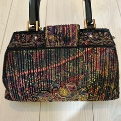エルガ ビーズ刺繍バッグ ELGA 冠婚葬祭 パーティー 着物 ビジュー　美品の画像