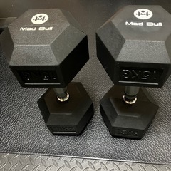 美品ヘックスダンベル15kg2個セットの画像