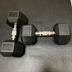美品ヘックスダンベル15kg2個セットの画像