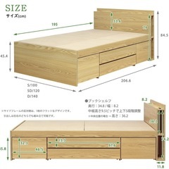 セミダブルベッド＋マットレスの画像