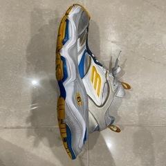 Skechers メッシュスニーカー グレー/ホワイト/ブルー/イエローの画像