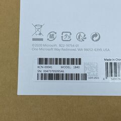 【新品・未開封】Microsoft Surface Go タイプ カバー/ブラック　　の画像