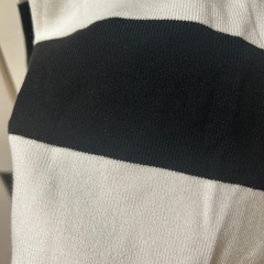 未使用品⭐︎ボートネックのボーダーニットトップスの画像