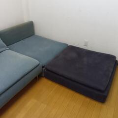 IKEA★イケア★3人掛けソファ＆オットマン付きの画像