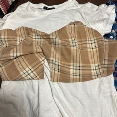 ニット150、Tシャツ150、ネルシャツ160セットの画像