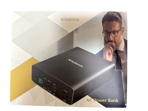 【新品未使用品】Krisdonia ポータブル電源 AC出力対応 モバイルバッテリー 296Wh 80000mAh 大容量 蓄電池