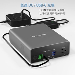 【新品未使用品】Krisdonia ポータブル電源 AC出力対応 モバイルバッテリー 296Wh 80000mAh 大容量 蓄電池の画像