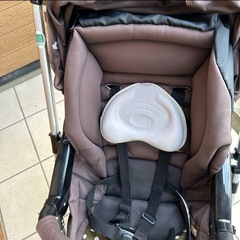 イオン AEON PCR Mama ハピ A型 ベビーカー ドット柄 カーキの画像