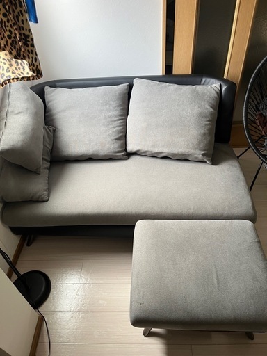 NITORIの2人がけソファとスツールの2点セット