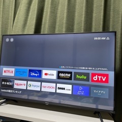 Hisense 43インチ 液晶テレビ 43E65G 43型　4K対応　2022年製の画像