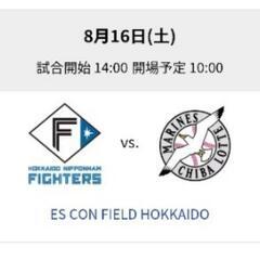 北海道日本ハムファイターズ 8月16日 ファーム戦 チケット 2枚 FIELD LEVEL ライト側 ホーム応援エリアの画像
