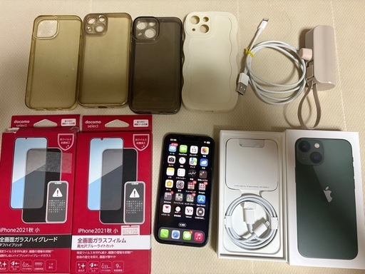 美品 iPhone13mini 256GB グリーン SIMフリー
 アップルケア加入可！オマケ多数セット