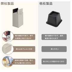テーブル 脚 継ぎ足し 高さ10cm4個セットの画像