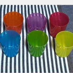 IKEA イケア　KALAS（カラース）プレート　ボウル　コップ　ペーパーナプキン　プラスチック製の画像
