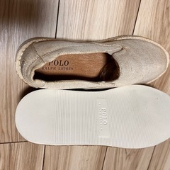 ✨未使用✨POLO RALPH LAUREN メンズ エスパドリーユ スリッポン 8.5D ナチュラル ベージュ コットン キャンバスの画像