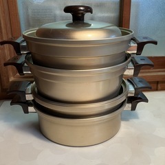 【美品】 最高級 しばのキッチン鍋 7点セット ゴールド 鍋　鍋4点＋蓋3点の画像