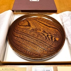 未使用 小田原漆器 欅 7寸仁鳥盆の画像