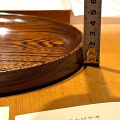未使用 小田原漆器 欅 7寸仁鳥盆の画像