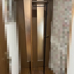 全身鏡付きハンガーラック さしあげますの画像