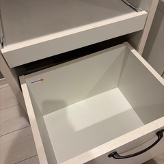 【格安出品】ワゴン付きコンパクトレンジラック  ホワイトの画像