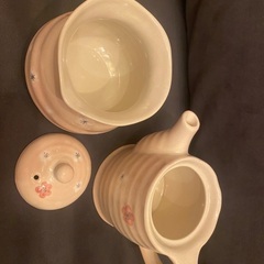 桜模様の鍋セット（陶器）の画像