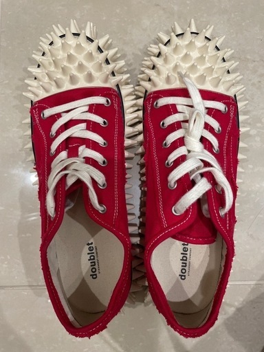 doublet スパイキー スニーカー 赤 27cm