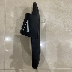 【美品】VALENTINO VLTN ロゴ サンダル 黒 27cmの画像