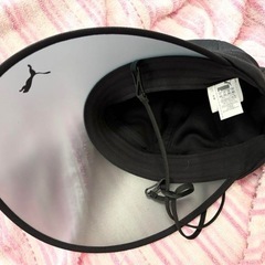 Puma ブラック バイザー　帽子　サンバイザーの画像