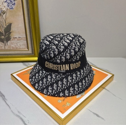Christian Dior バケットハット オブリーク ネイビー