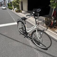 27インチ　ママチャリ　自転車　自動ライト付の画像