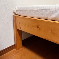 シングルベッド　マットレス付きの画像