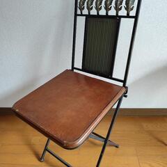 ガーデンチェア アイアン 折りたたみ 金属製 鉄製  ベランダ テラス バルコニー アンティークの画像