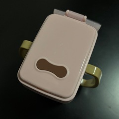 ベビー　フタ付き紙パックホルダー　ピンク　【数回使用、難なし】の画像