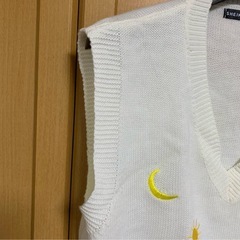 ※非対面OK※ 【数回着用】美品SHEIN L ニットベスト　アイボリーホワイトの画像