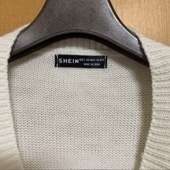 ※非対面OK※ 【数回着用】美品SHEIN L ニットベスト　アイボリーホワイトの画像