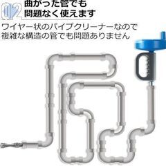回転式 5ｍ 手動 パイプクリーナー 排水口 下水 詰まり トイレ クリーナー 家庭用 スチールワイヤーの画像