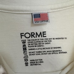【フォルム】 Tシャツ サイズF 100%コットンの画像