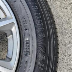 ◯145/80R13◯ノーマルタイヤアルミホイール4本セット◯2023年製◯深溝◯ダンロップ◯軽自動車◯の画像