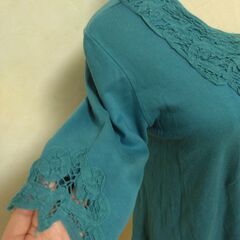 カットソー　ブルー　レディースの画像