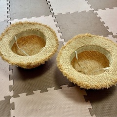麦わら帽子52cm 　2点の画像
