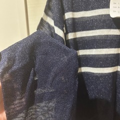 新品タグ付き⭐︎ネイビー×ホワイトボーダートップスの画像